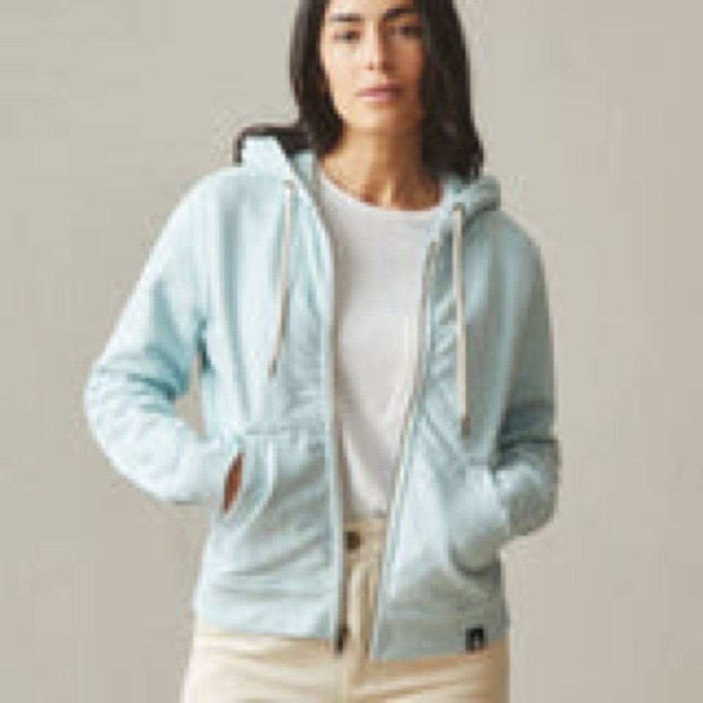 American Giant Women's Relaxed Classic Full Zip - West Wind Color - XL